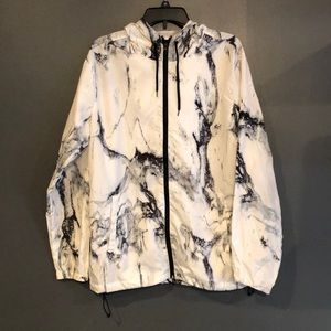 Marble Print Windbreaker